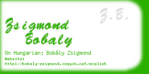 zsigmond bobaly business card